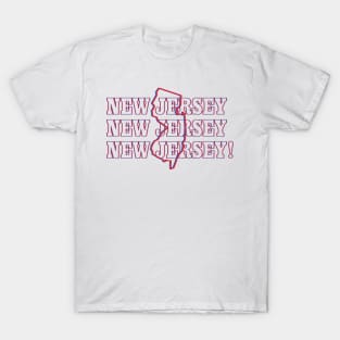 New Jersey State Map & Label T-Shirt